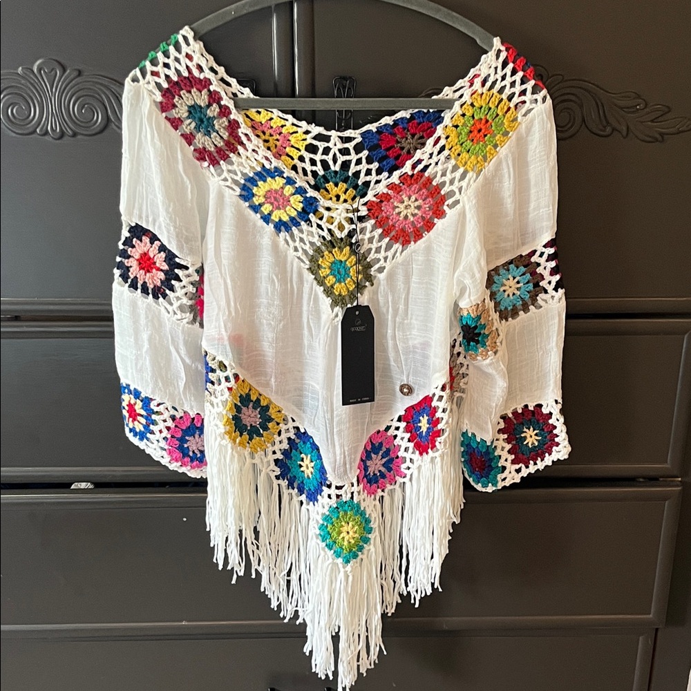 Boho Crochet Detail Top